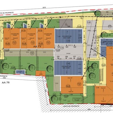 Plan de masse des maisons individuelles et logements intermédiares