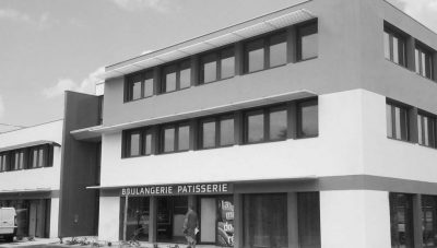 Vue noir & blanc des bureaux et commerces Europa